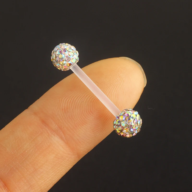 Tongue Barbells 14G Acrylic Tongue Piercing Jewellery Tounge Bars Tongue Piercing Jewellery
