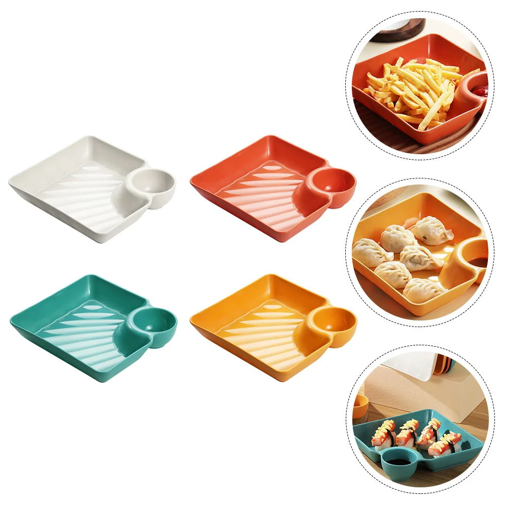 

Pp Snack Plate Plastic Plates Restaurant Salad Tableware Dumpling Dishes Sushi Serving Home Dessert Storage Food Square Crisps