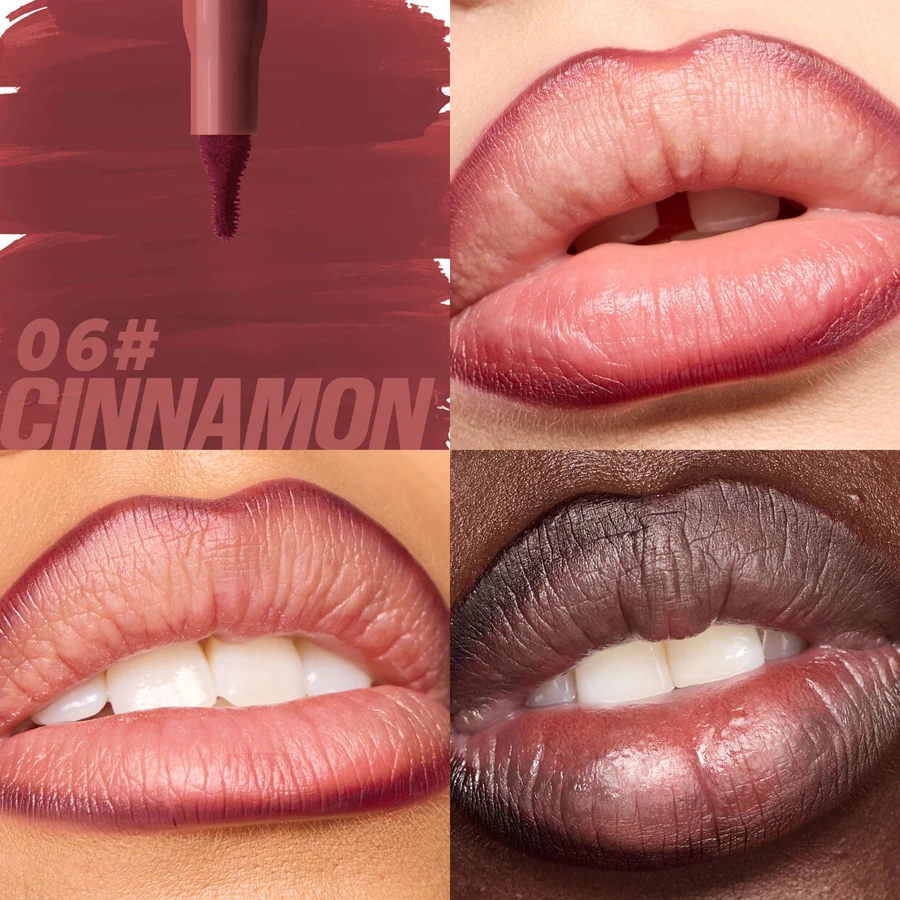 Wasserfester Matter Lipliner Stift Langhaftender Roter Lippenstift_voghion.com