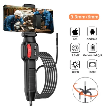 360 Degree Rotary Rotating Articulated Boroscope Video Channel Endoscopic Inspection Endoscope Camera Head 3.9mm/6mm 1