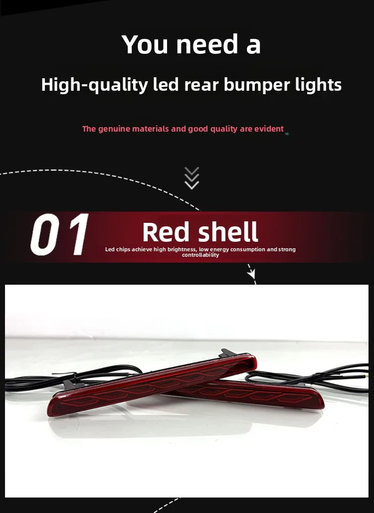 For Honda CRV CR-V 2023 2024 Car LED Rear Bumper Light Reflector Driving Brake Lights Rear Fog Lamp DRL Dynamic Turn Signal detail image 4