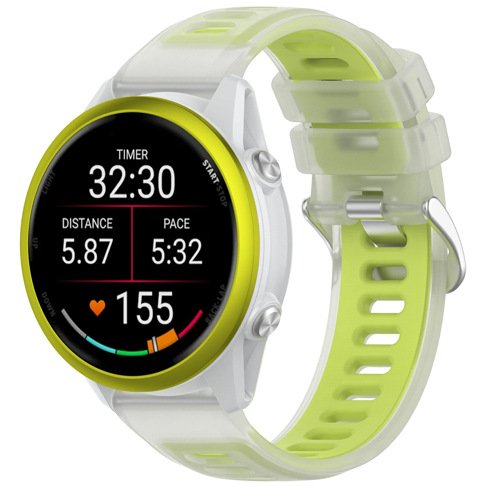 Two-Tone Sports Silicone Watch Band - 20mm/22mm Strap