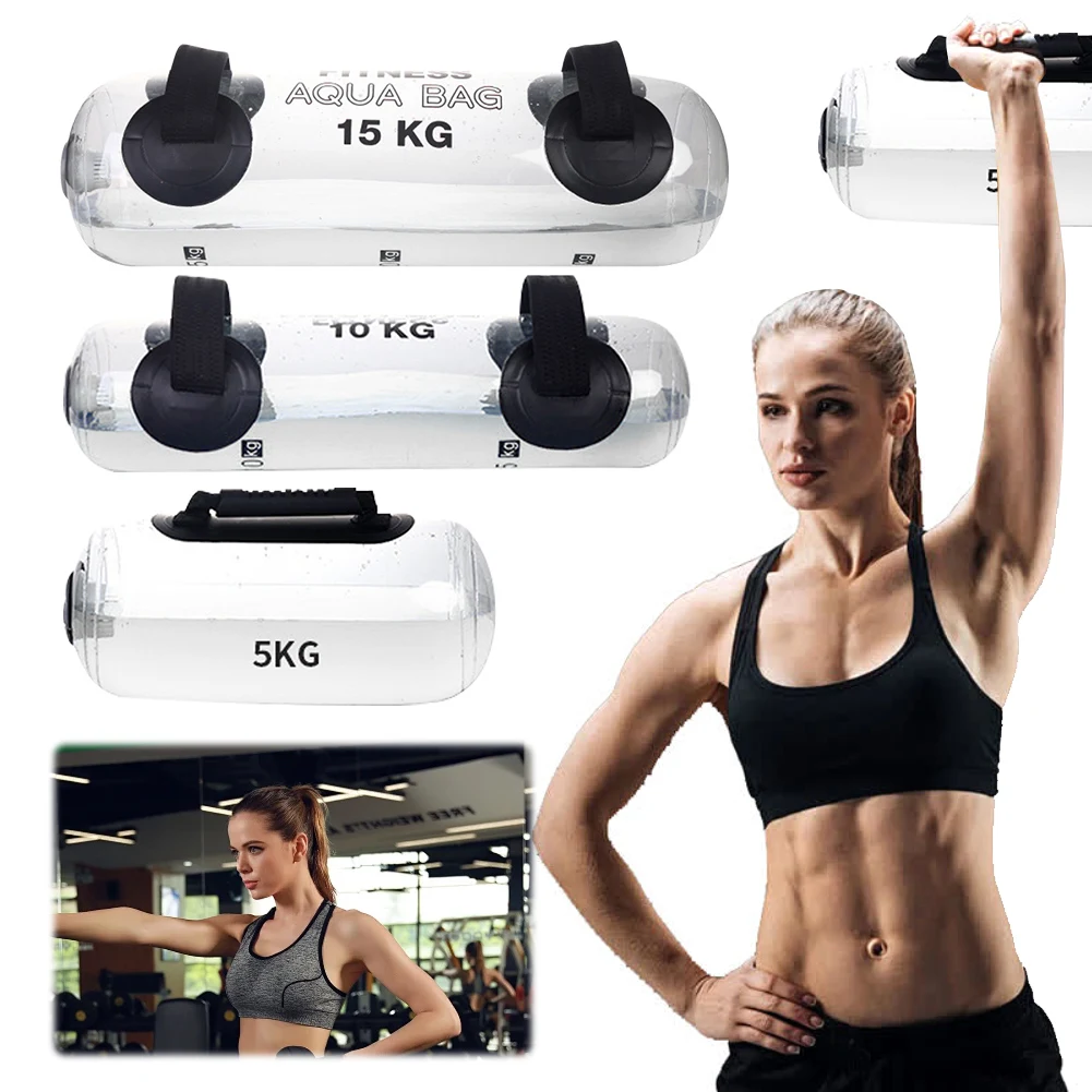 5/10/15Kg Fitness Aqua Bag Water Power Bags Workout Sandbag Fitness Water Bag Aqua Exercise for Gym Weightlifting Crossfit