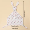 Baby Accessories For Newborn Toddler Kids Baby Girl Boy Cotton Sleeping Dolls Saliva Towel  Rabbit Ear Print Blanket Sleep Toy 5