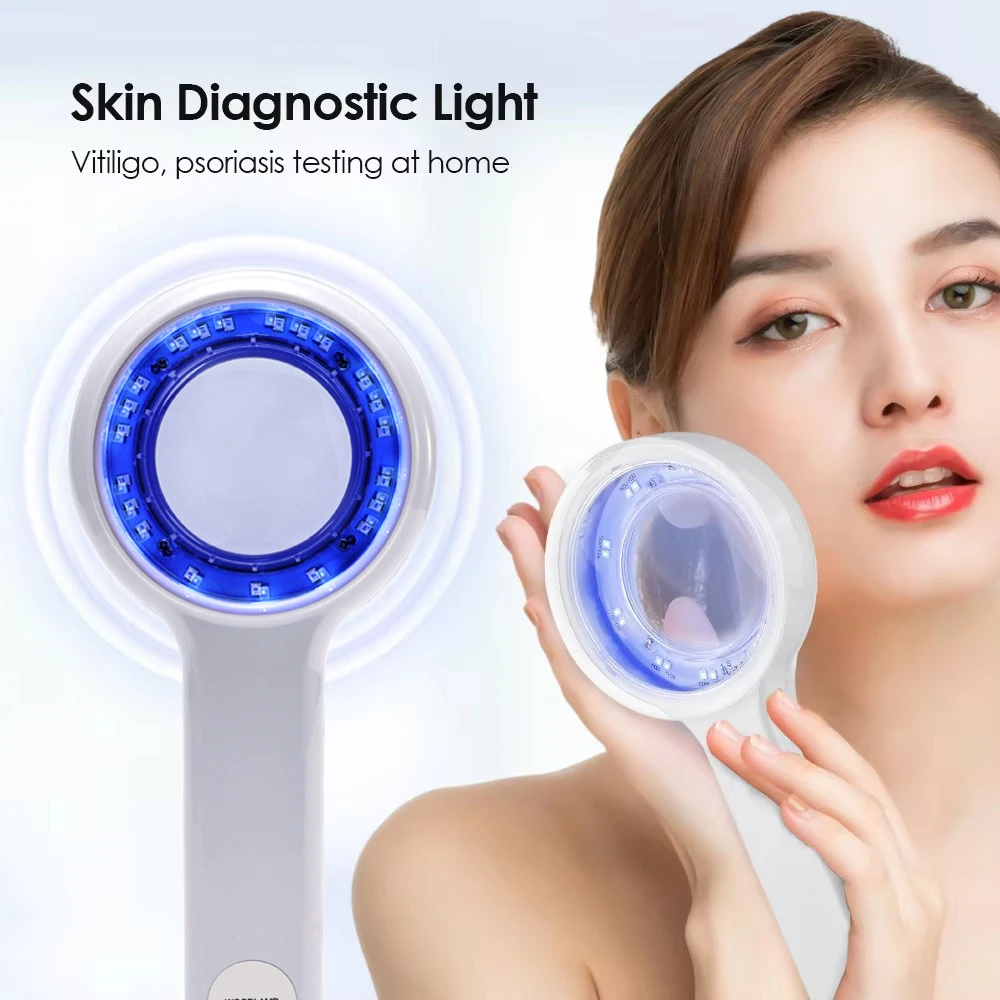 NEW Woods Lamp Skin Analyzer For Skin UV Magnifying For Beauty Facial Testing Wood Lamp Light Skin Analysis Detection Skin Care