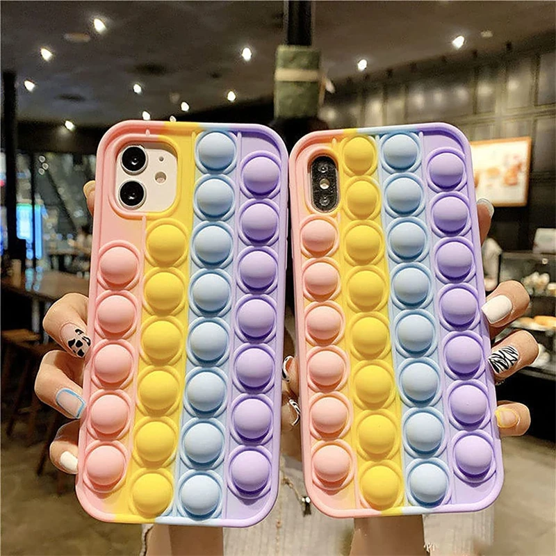 Push Bubble Fidget Toys Phone Case for IPhone 11 12 13 14 Pro Max