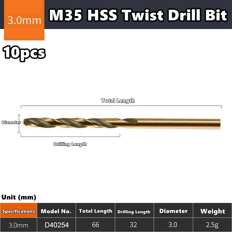 1mm-14mm 1pc/10pcs Cobalt Drill Bits For Metal Wood Working M43 HSS Co Steel Straight Shank 1-13mm Tw-ist Drill Bit Metalworking image 31