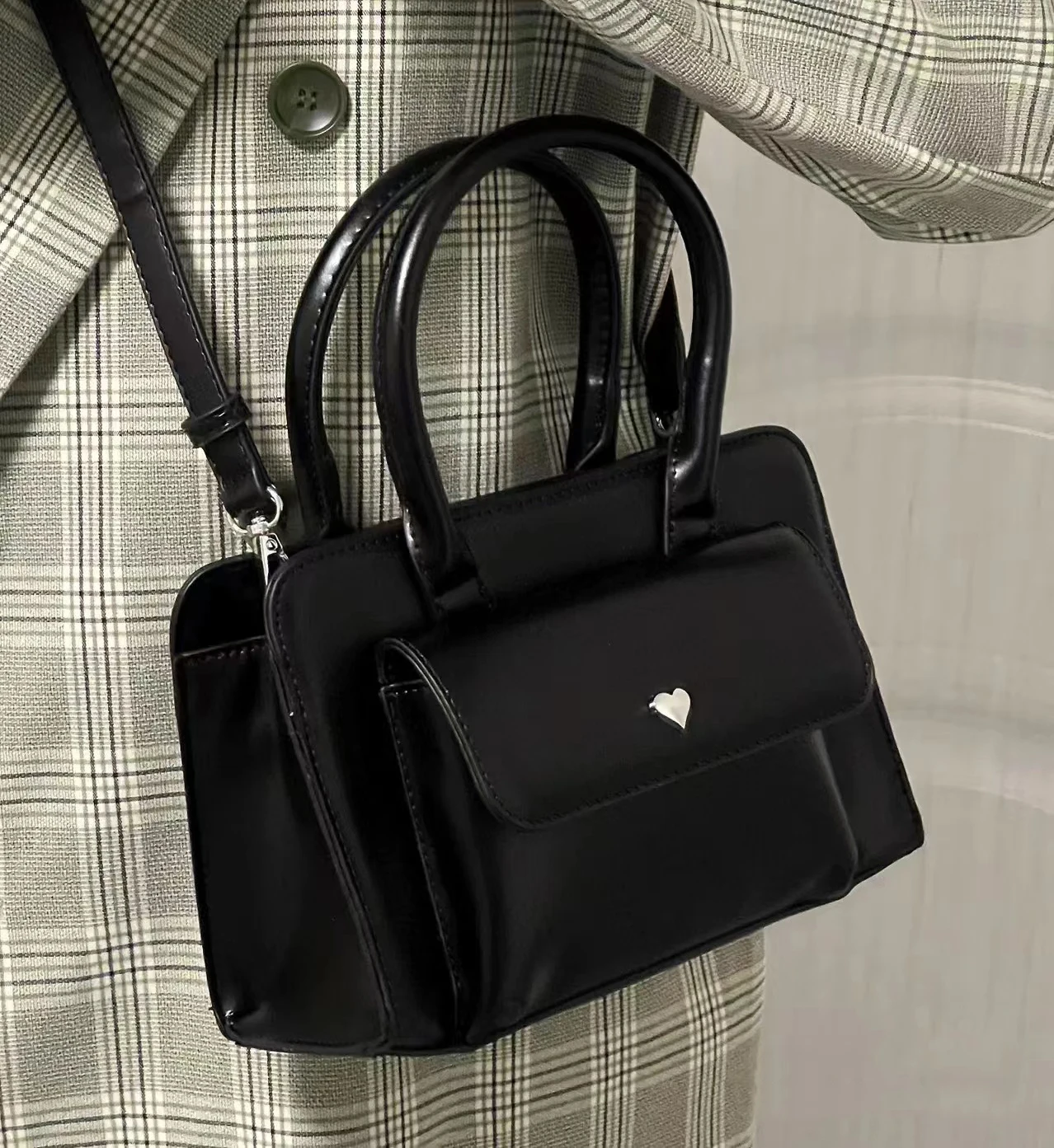 

Tote Diagonal Straddle Bag New Vintage Messenger Bag Commuter Bag Women's Large Capacity Texture Portable Briefcase