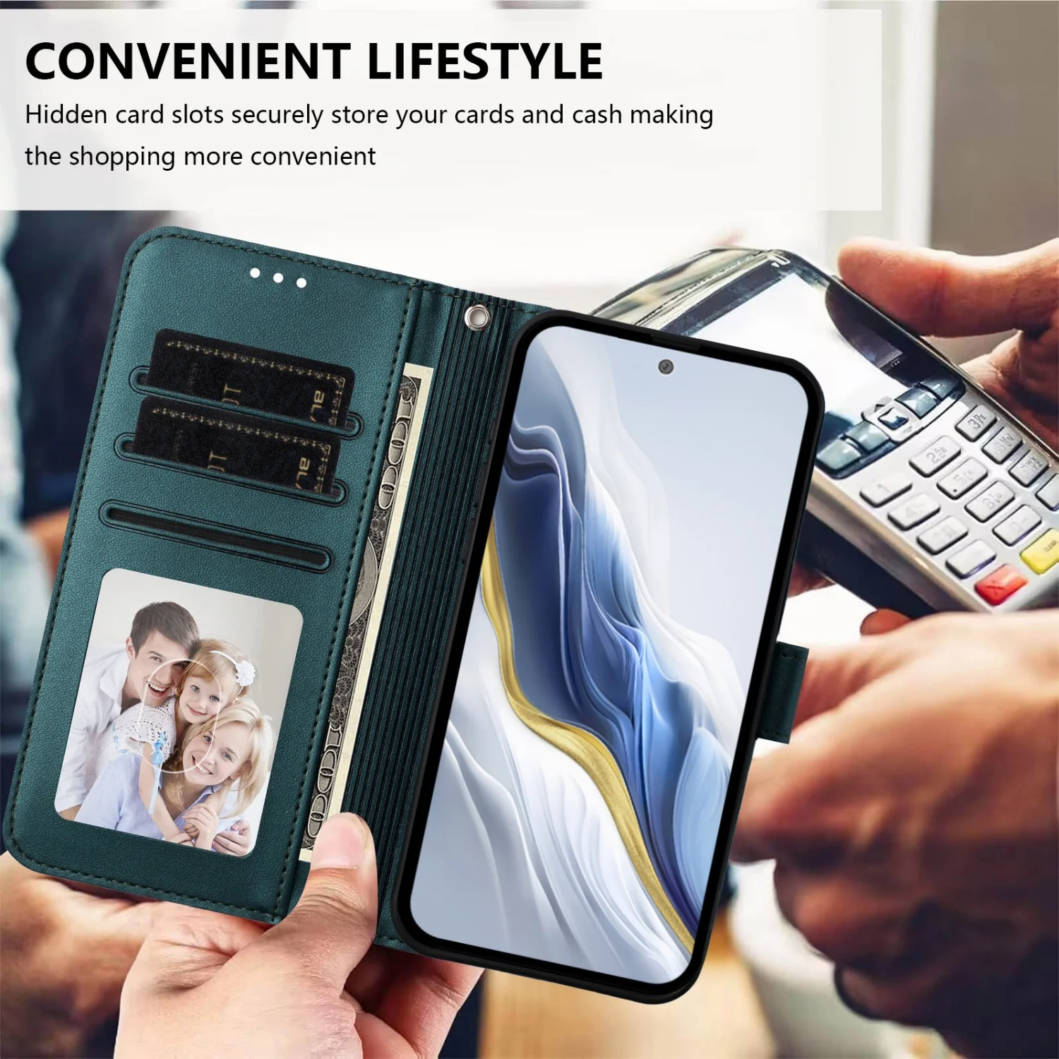 Magnetic Leather Wallet Stand Cover - Premium Flip Case