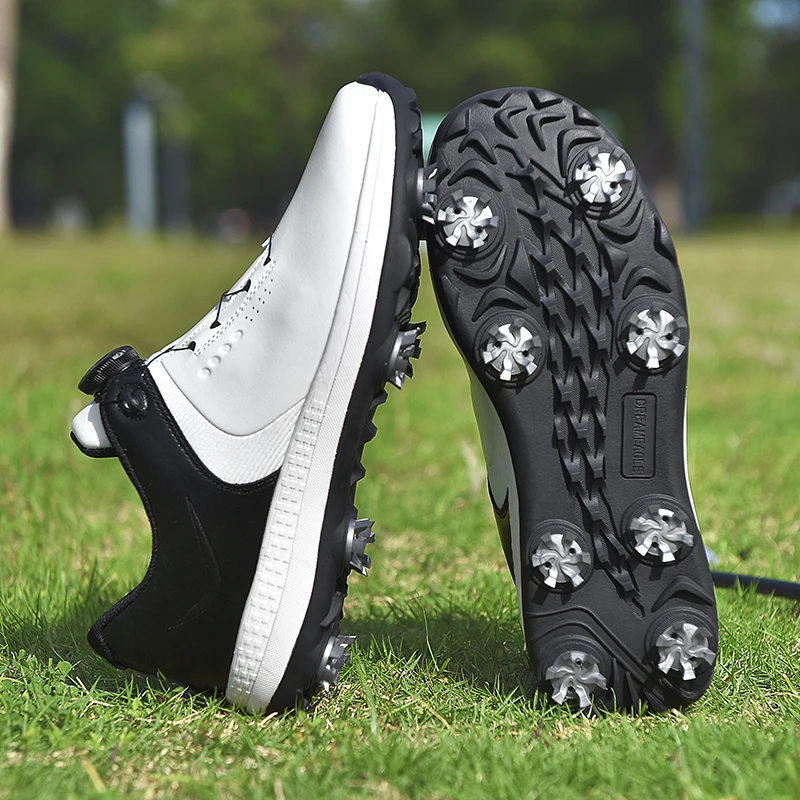 Professional Golf Shoes Men Big Size 39-47# Anti-slip Removable Studs Golfer Shoes Outdoor Beginner Golf Trainers Athletic