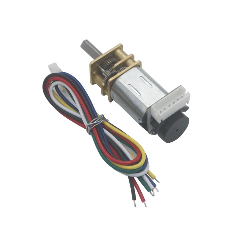 Ga12 N20 Encoder Dc 12V (6V 5V 3V) Mini Micro Metalen Versnelling Dc Motor Met Tandwiel Hoog Koppel 30-4000Rpm 7ppr Hal Sensor Encoder