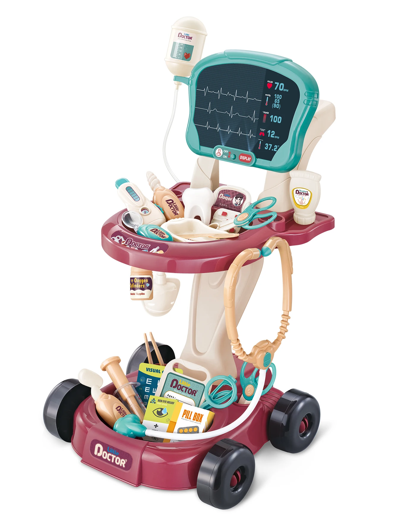 Doctor kit for toys kids, pretend medical station set for boys and