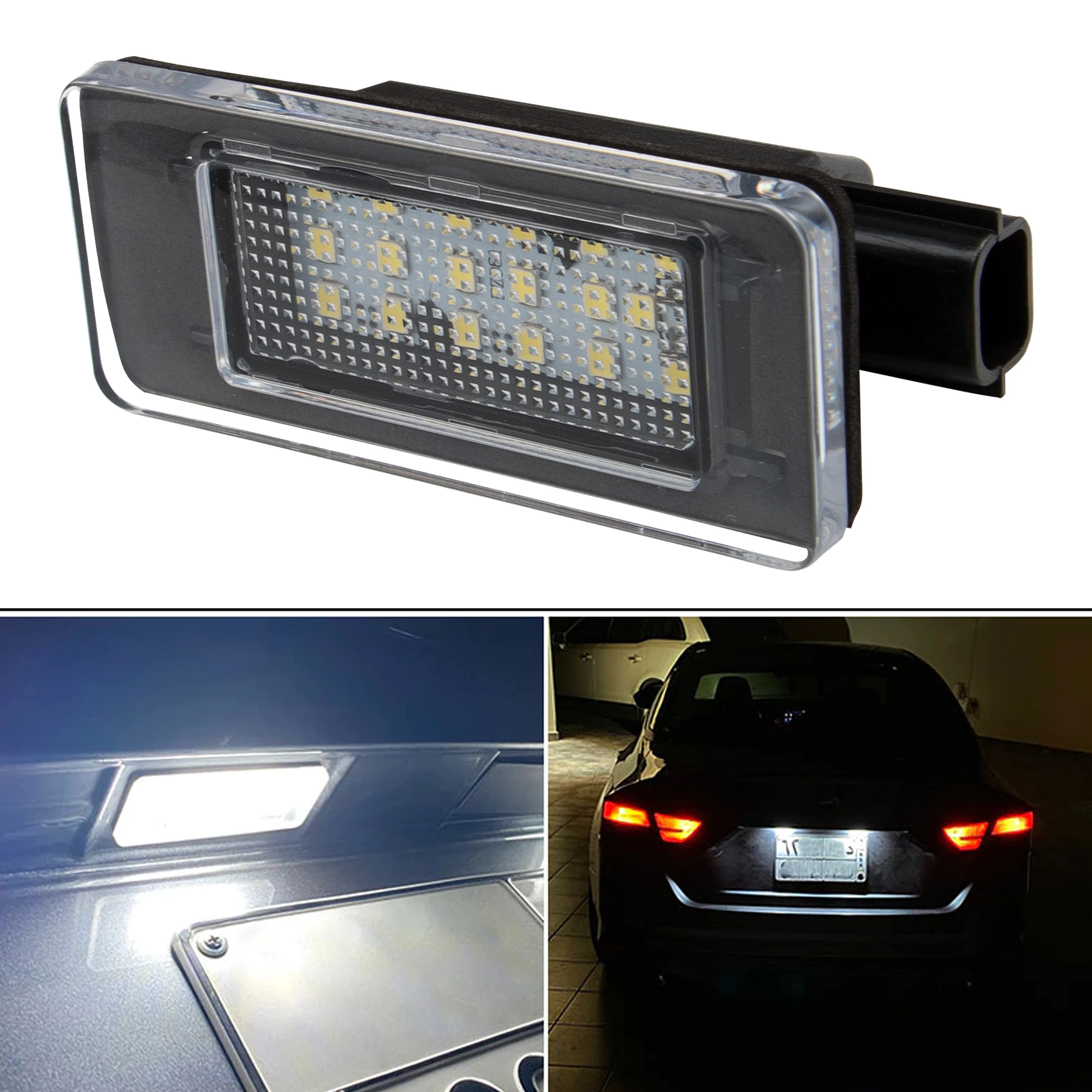 2PCSLEDCarLicensePlateLightCanbus265108990EFor1920Up