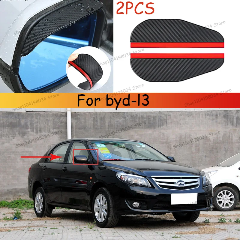 For byd-l3 Car Rearview Mirror Rain Eyebrow Auto Shield Snow Guard Sun Side Visor Shade Protector Accessory ﻿