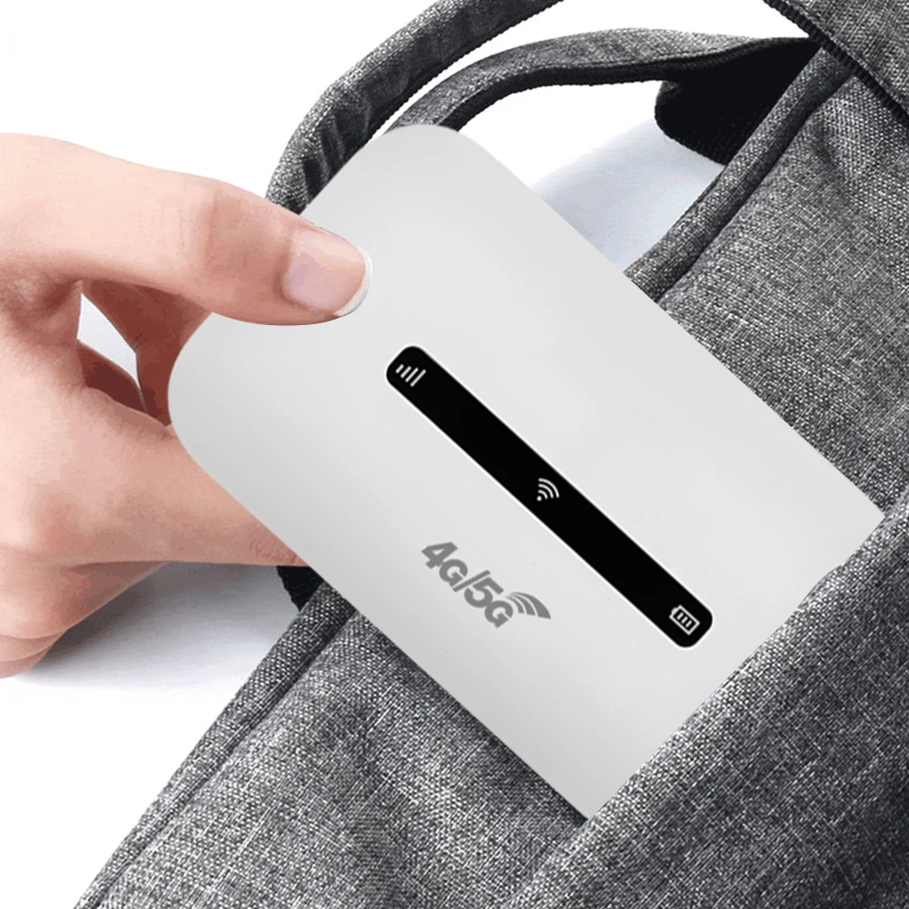 High-Speed 4G LTE Portable WiFi Router with SIM Card Slot for Multiple Users - Ideal for Home, Office, and Travel