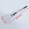 Garden Hoe Leaves Rake Portable Scalable Gardens Cleaning Tool With Flexible Teeth Rod 5