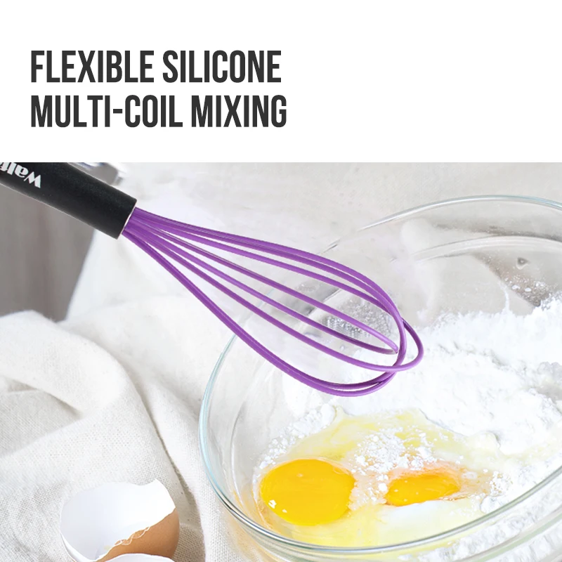 Walfos Mini Manual Egg Beater Manual Food Grade Silicone Egg Beater Handheld Whipped Cream Small Home Baking Tool Kitchen Whisk egg beater