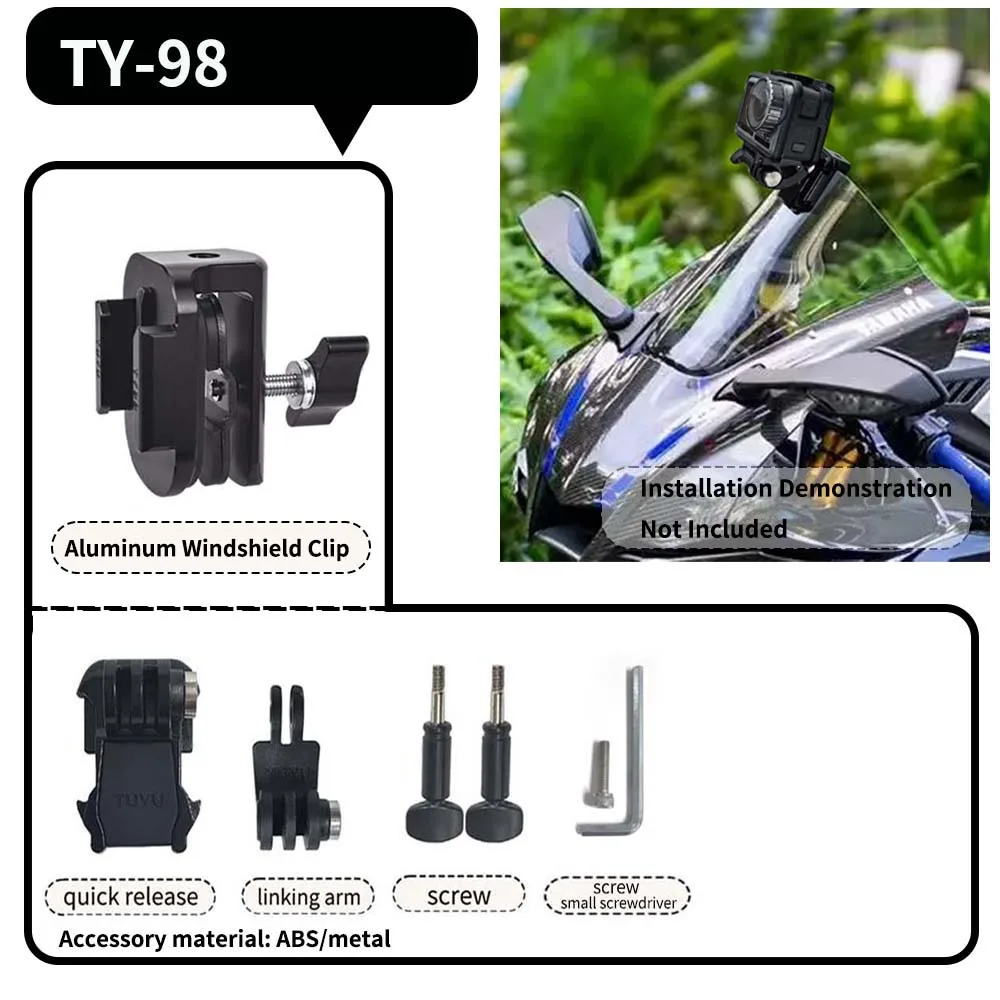 Motorcycle Go Pro Motorcycle Windshield Camera Mount - Quick Release ...