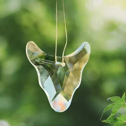 Clear Faceted Hanging Crystal DIY Wedding Home Decoration Bull Head Shape Glass Accessories Chandelier Parts Sun Catcher Prism