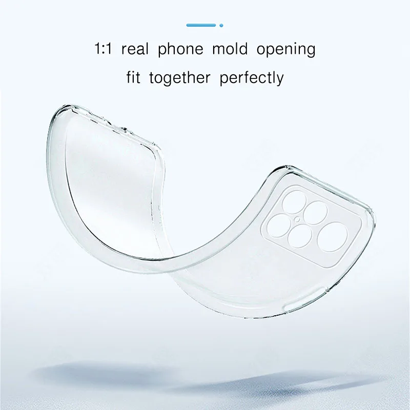 Flexible Durable Clear TPU Phone Case - 360° Soft Transparent Shockproof Shield