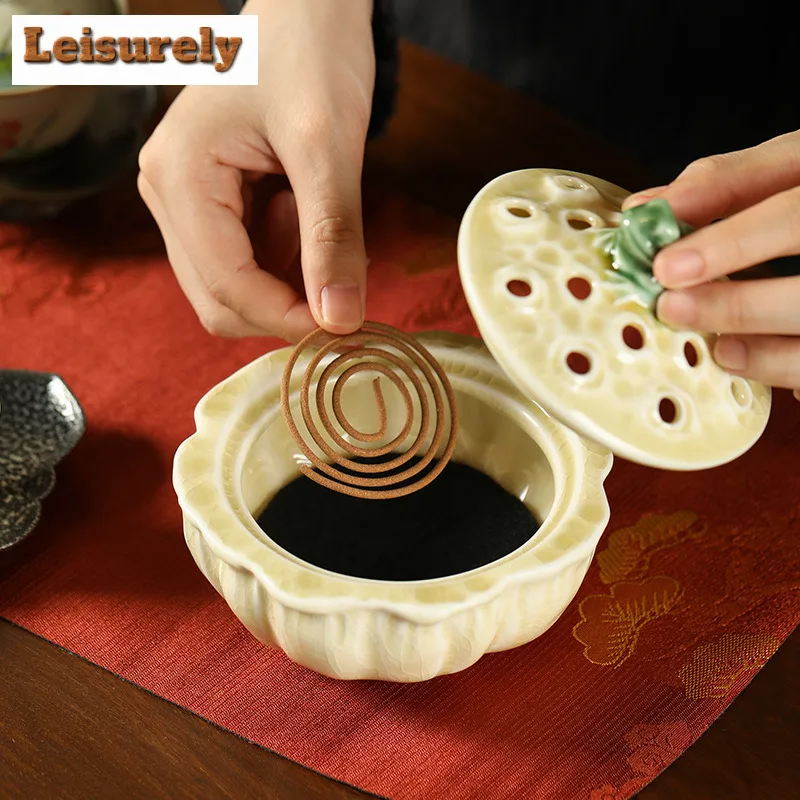 Lotus Pond Frog Fun Incense Holder Zen Garden Incense Burners Consecrate Scented Aromatic Candles Censer Indoor Craft Supplies