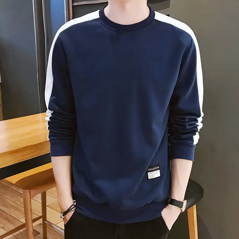 

New Sweater Men Autumn and Winter Male Long Sleeved T-shirt Korean Casual Student Sweater Loose Trend Sweatshirt Men Clothing