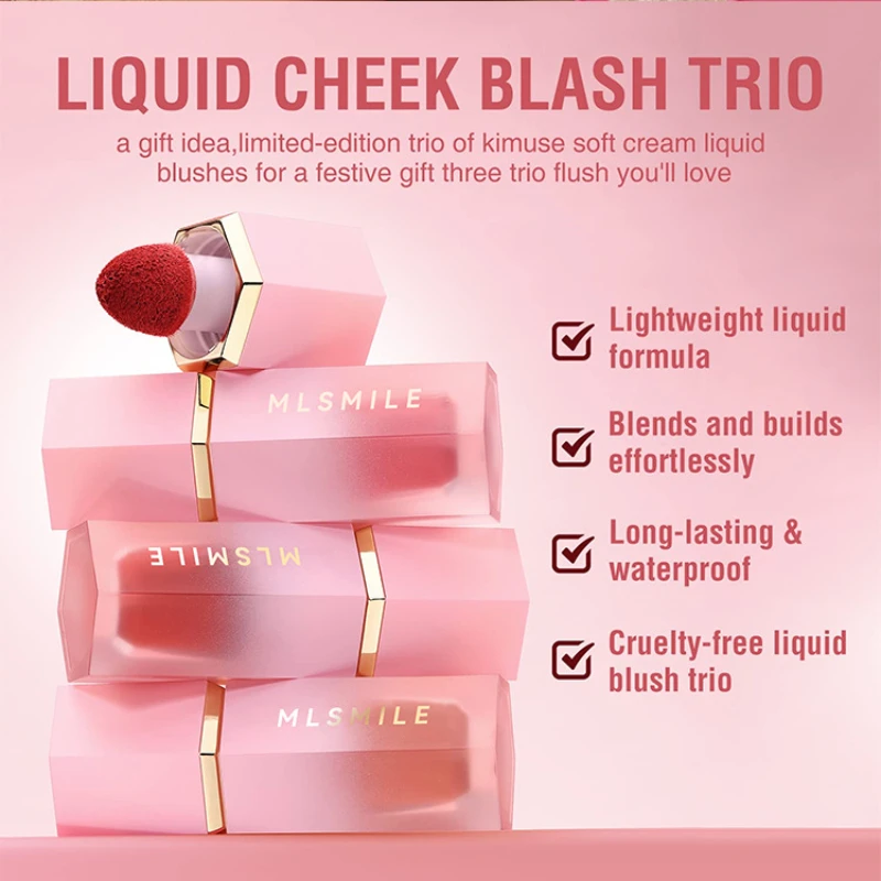 

Free Shipping Make Up Liquid Blush Facial Nourishing Blusher Gel Cream Multi-purpose Lip Gloss Makeup Blush Wholesale