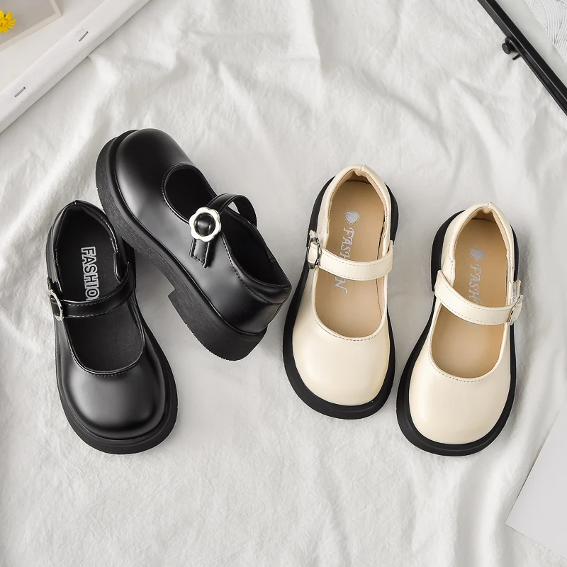 Leather Kids Mary Jane Shoes for Girls Autumn