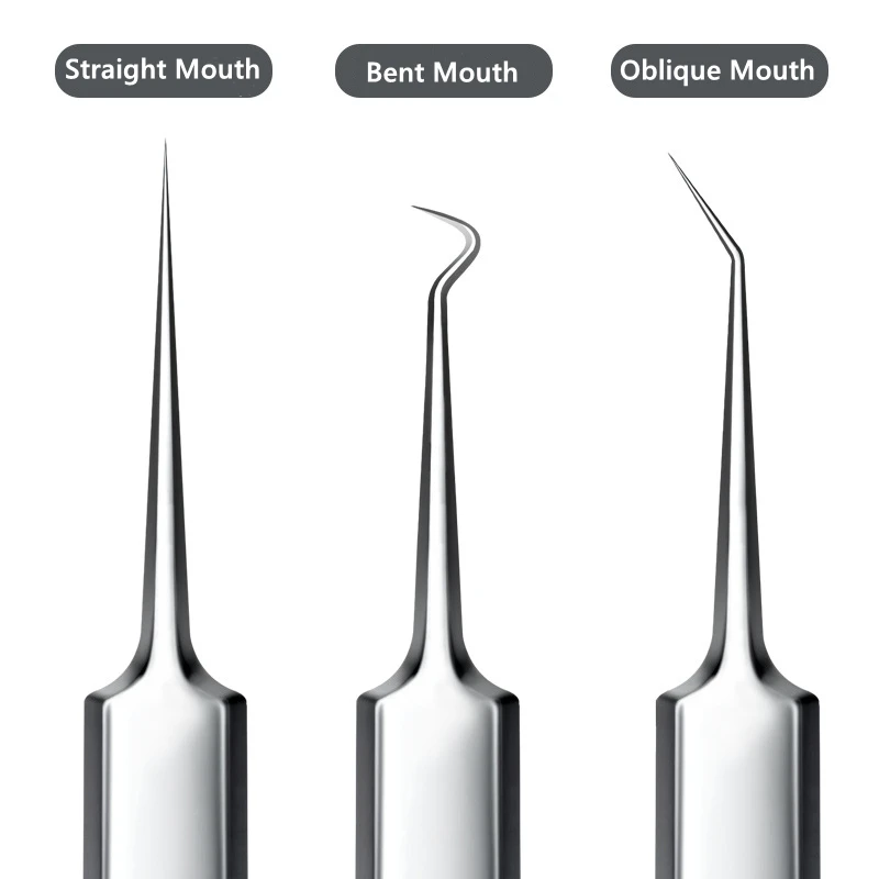 Cell Pimples Blackhead Clip With Lights Acne Needle Tweezers Comedone Acne Extractor Blemish Pimples Needle Removal Tool