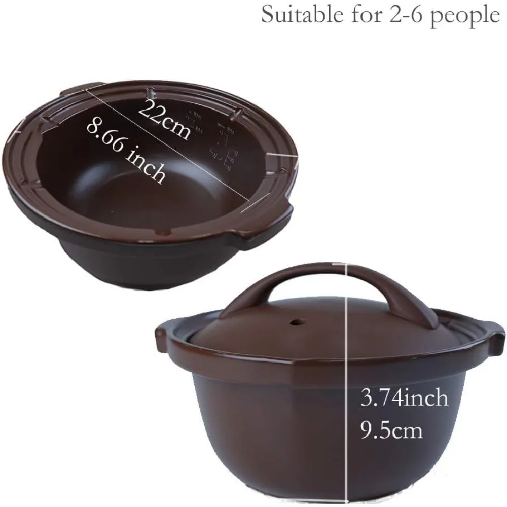 DSG-TZ30 Electric Clay Pot Slow Cooker for Claypot Rice and Casserole Porridge, Ceramic Casserole Cooking Pot with