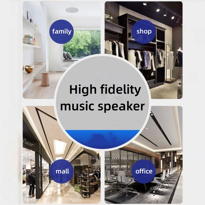 Ceiling mounted wireless Bluetooth speaker 240W high-power 8 inches amplifier household 3D surround sound system caixa de som