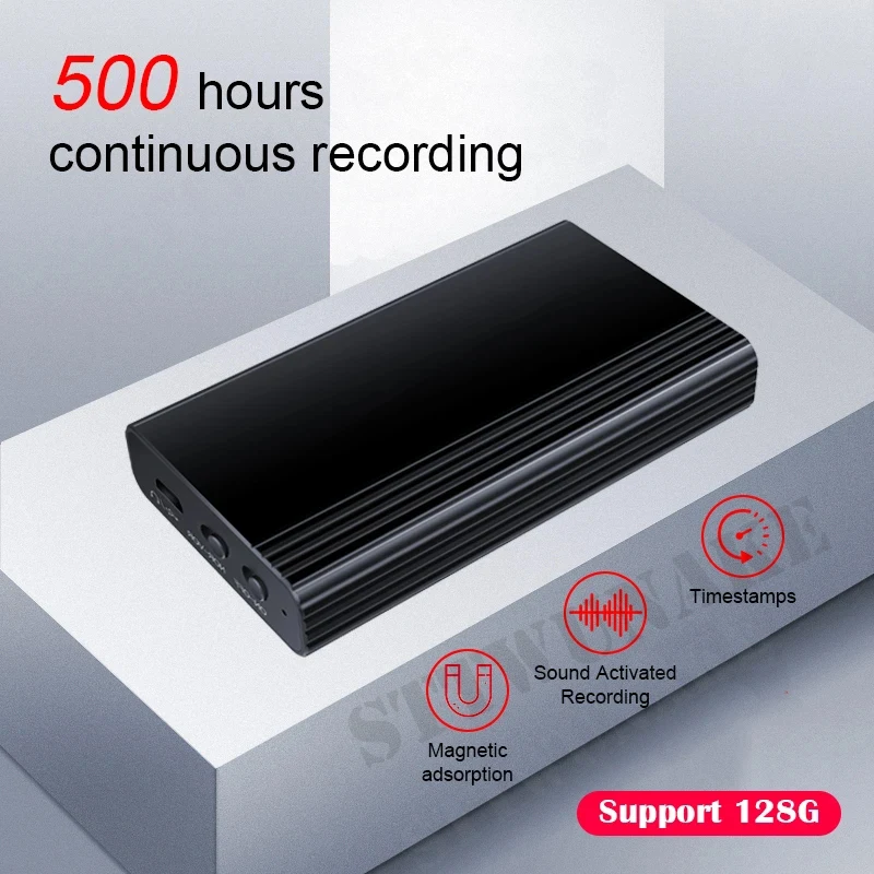 Mini gravador de voz ativado 500 horas dispositivo de gravação digital som espiã escondido profissional ditafone ouvir áudio micro registro pequeno