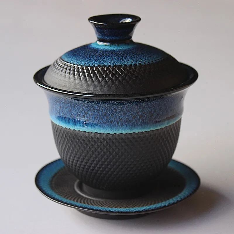 

Tianmu glaze built a ceramic cover large 200ml tea