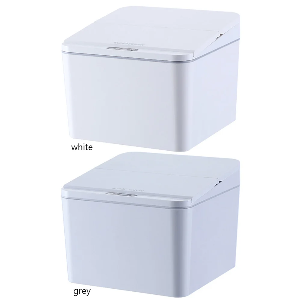 전기 센서 스마트 쓰레기통 휴대용 자동 쓰레기통 뚜껑 포함 4L 쓰레기통 배터리/충전식 차량용 야외용