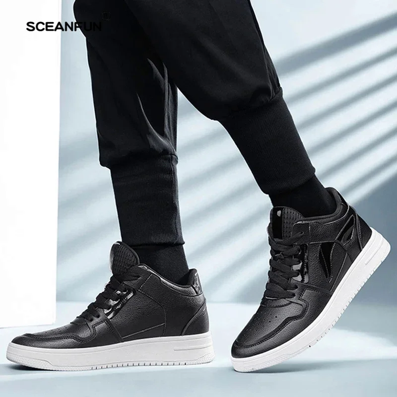 Elevator shoes for fashion men casual sneakers men invisible height increase breathable lift 8 cm luxury 3