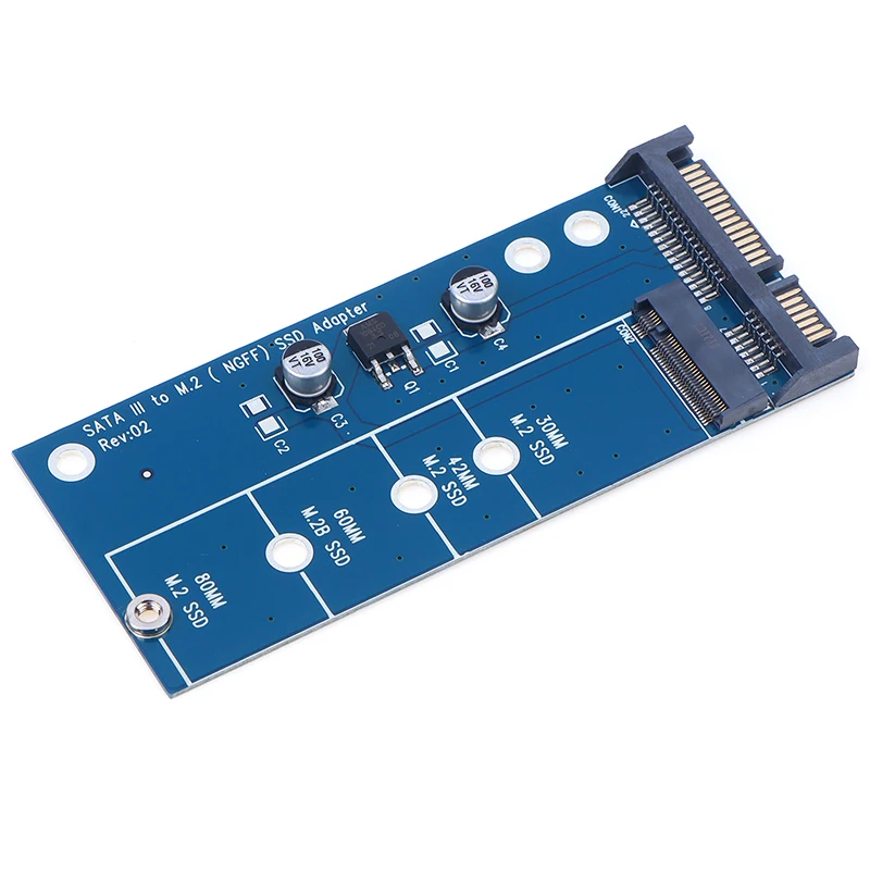 추가 카드 NGFF M.2 어댑터, M2 SATA3 라이저 M.2-SATA 어댑터, SSD M2-SATA 확장 카드 B 키 지원, 30mm, 42mm, 60mm, 80mm