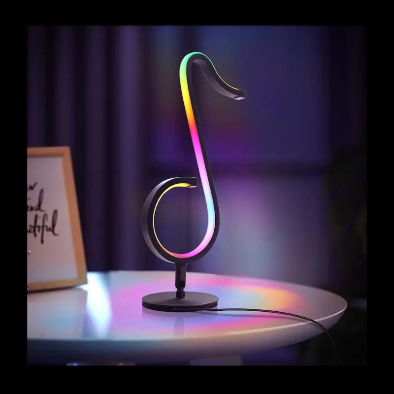 

Night Lights Symphony Musical Note APP Remote Control Atmosphere Light 180° Rotation Bedroom Car Decoration Lighting