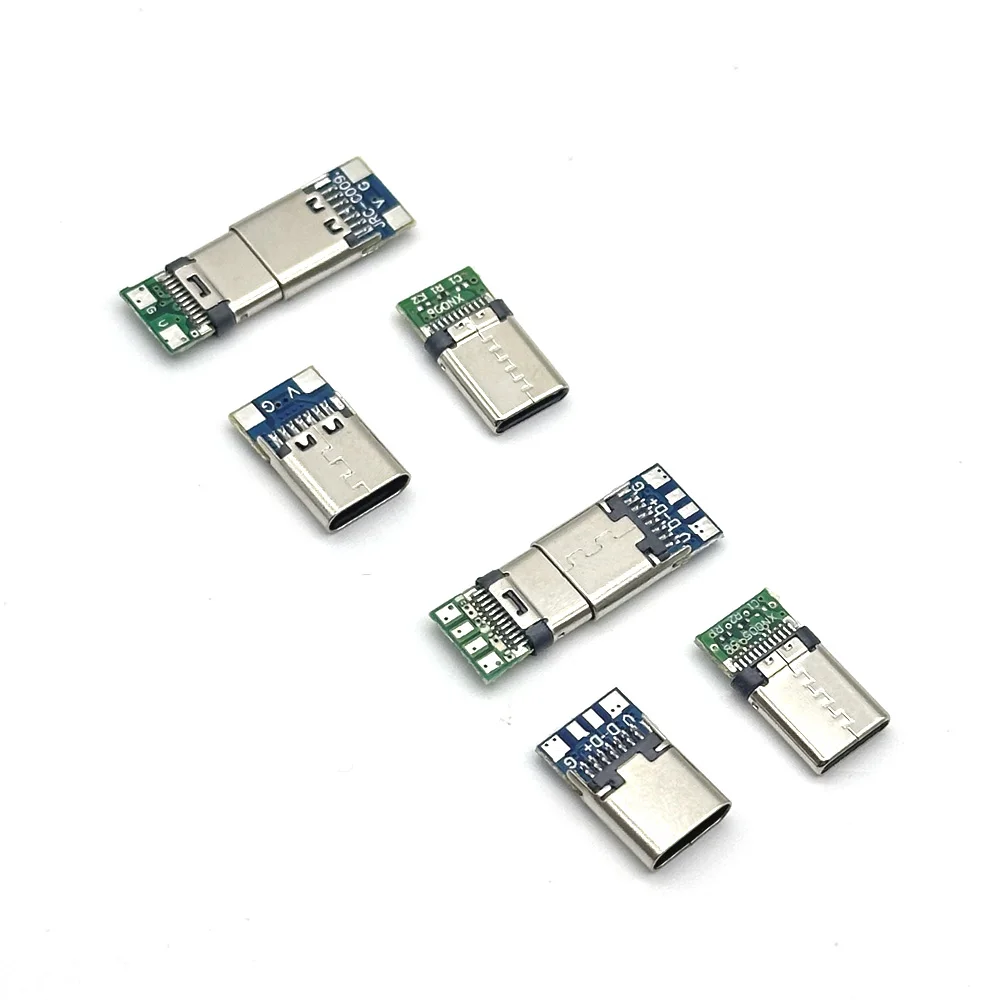 

USB 3.1 Type-C Connector 2Pin 4Pin Male / Female Socket Receptacle Adapter to Solder Wire & Cable 24 Pins Support PCB Board