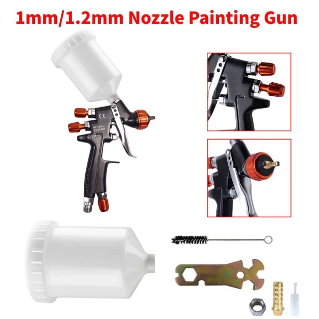 High Quality Spray Gun 250ml Pot Mini Paint Spray Gun Airbrush 1mm/1.2mm  Nozzle Professional HVLP Spay Gun for Car Paint Repair - AliExpress