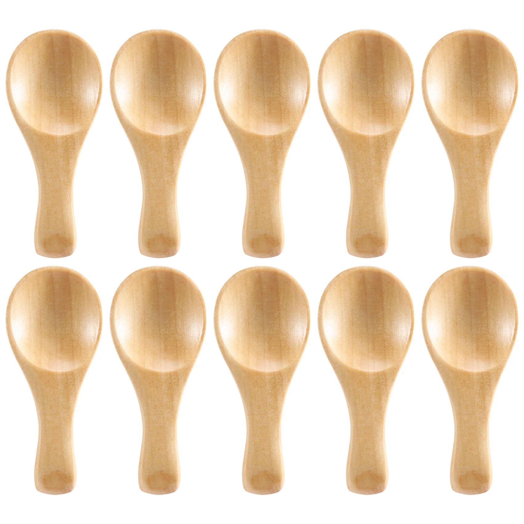 

Short Handle 10 Packets of Small Wooden Spoon, Perfect for Small Jars of Jam, Spices, Condiments, Seasonings, Sugar, Honey,