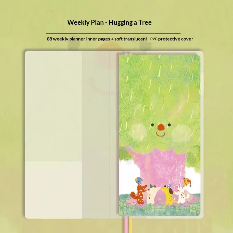 Kinbor Illustrated Hardcover Weekly Planner - Undated, Portable To-Do List Notebook