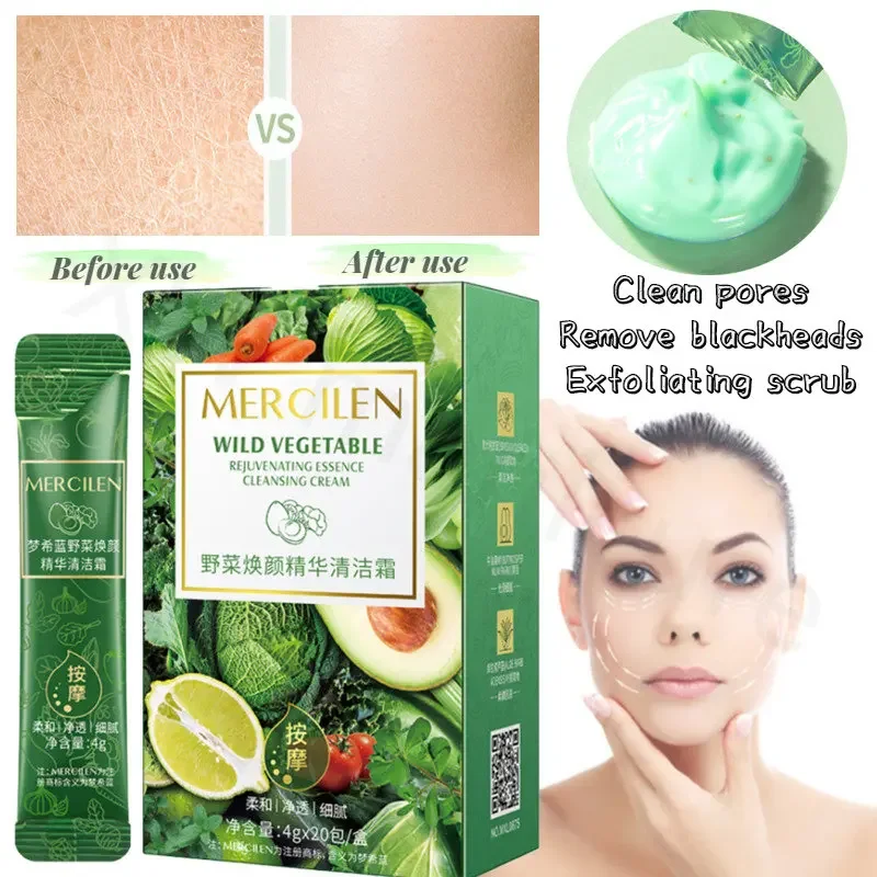 Wild Vegetable Facial Essence Cleansing Cream Face Turbidity Dirty Things Cleansing Pores Deep Blackhead Removal  Skin Care