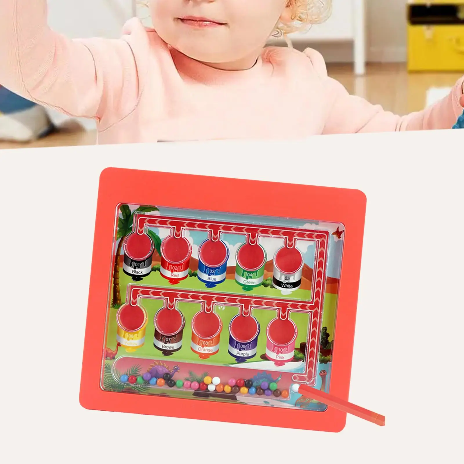 

Magnetic Color and Number Maze Color Matching Montessori Wooden Magnet Puzzle Board for Preschool Kids 3-5 Years Old Children