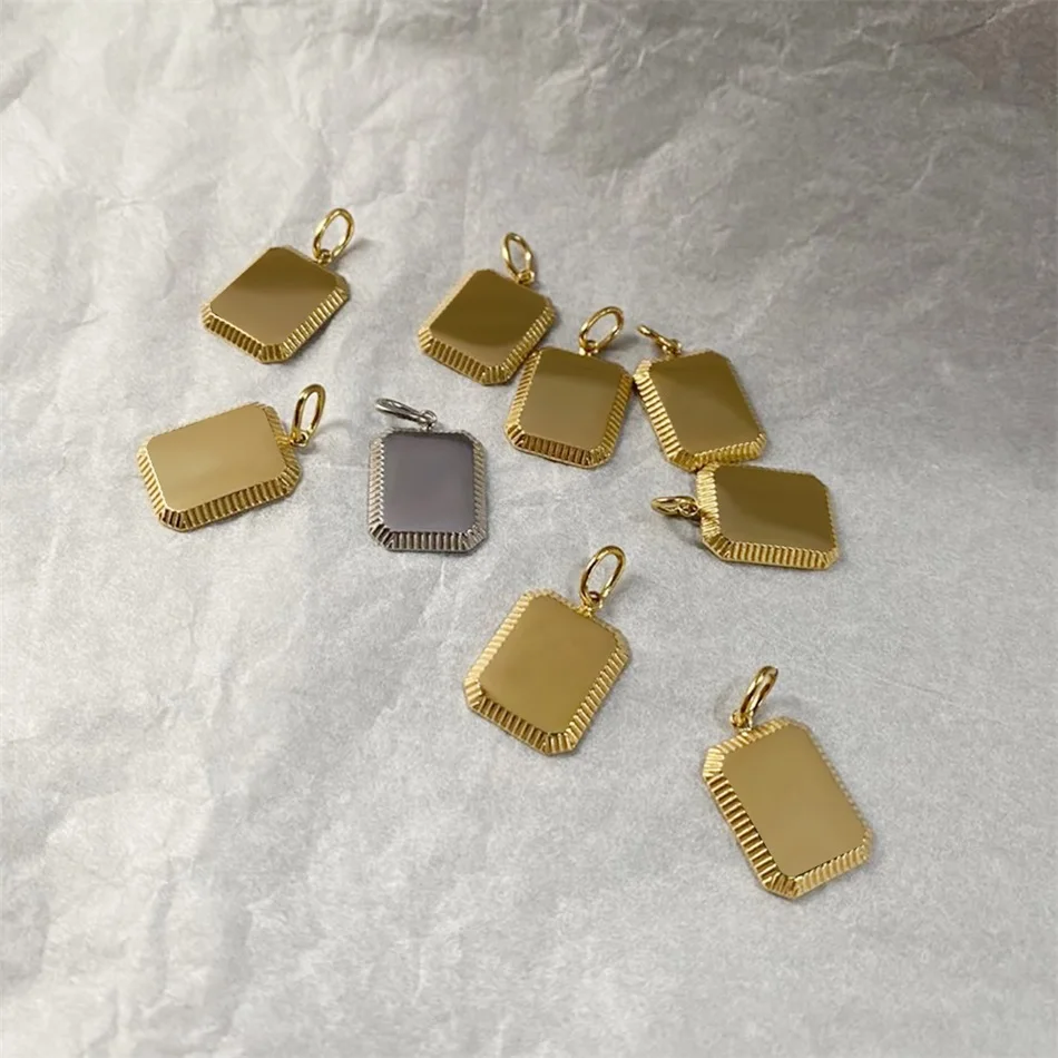 

10 шт. квадратные бирки Visunion, карты, подвеска из нержавеющей стали, модный брелок, Женские Ювелирные изделия, мужчины, «сделай сам», ожерелье и подвески