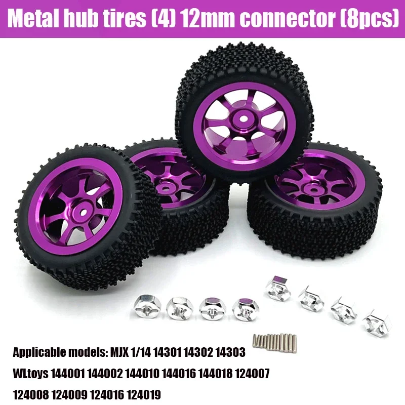 RCタイヤ For Wltoys 144001 124018 124019 LC For Racing 1/12 1/14