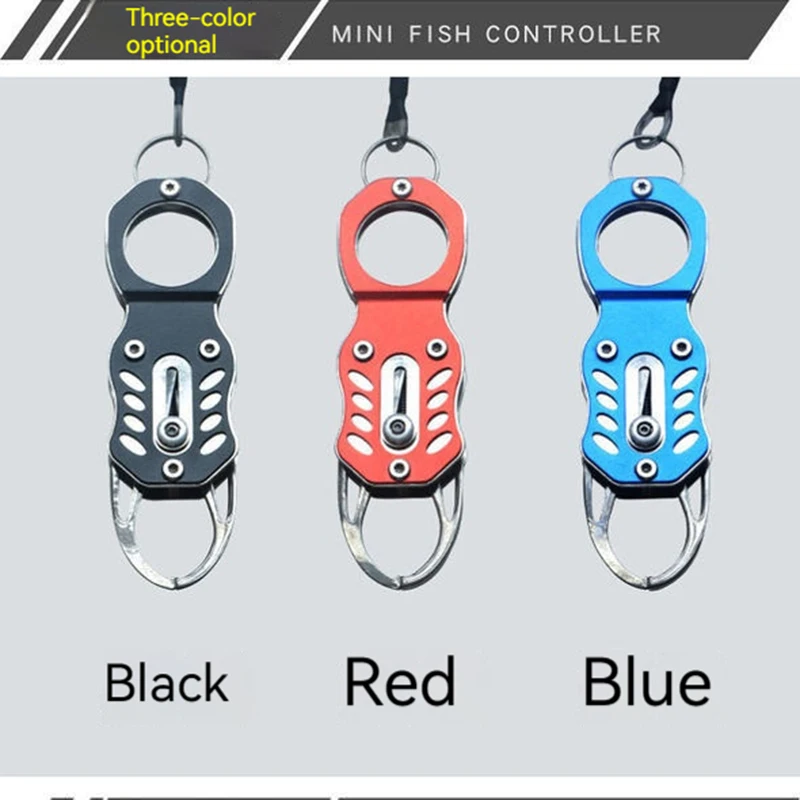 

Fish Clip Hand Portable Locking Fishing Tackle Lip Clip Tool Aluminum Alloy Portable Rope Outdoor Fish Controller