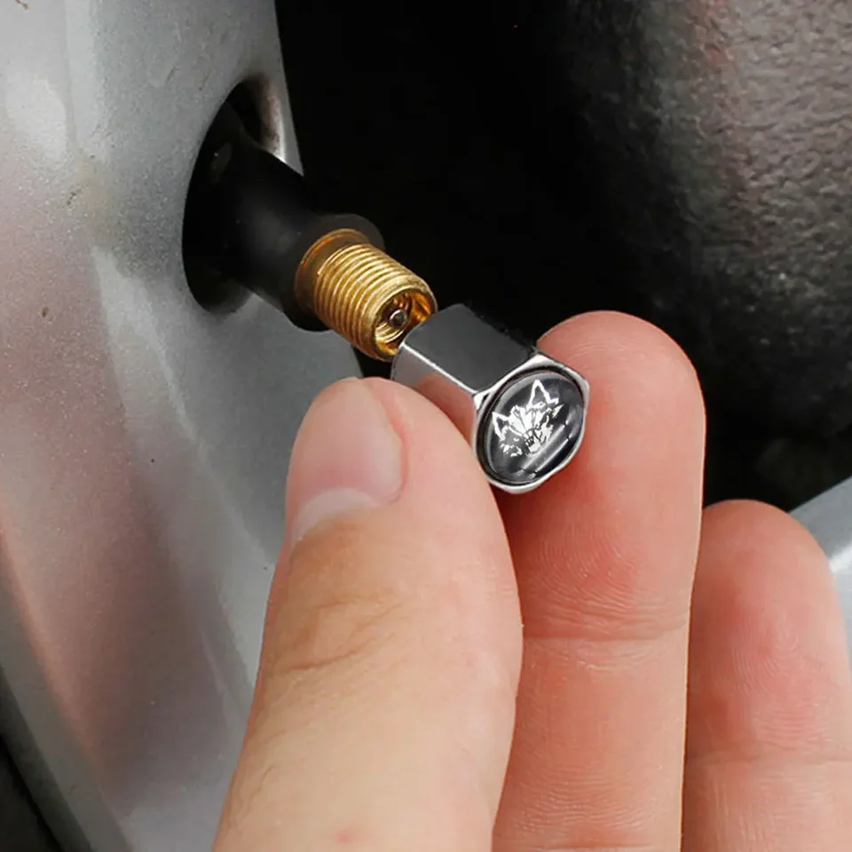 Accessoire Pneu,Bouchons De Valve De Pneu De Roue De Voiture En Acier