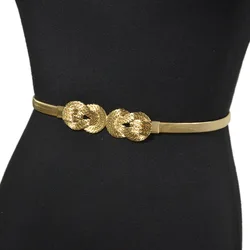 Luxury Designer New Women's Metal Waist Chain Fashion Wild Big Cloud Elastic Spring Chain Waist Chain