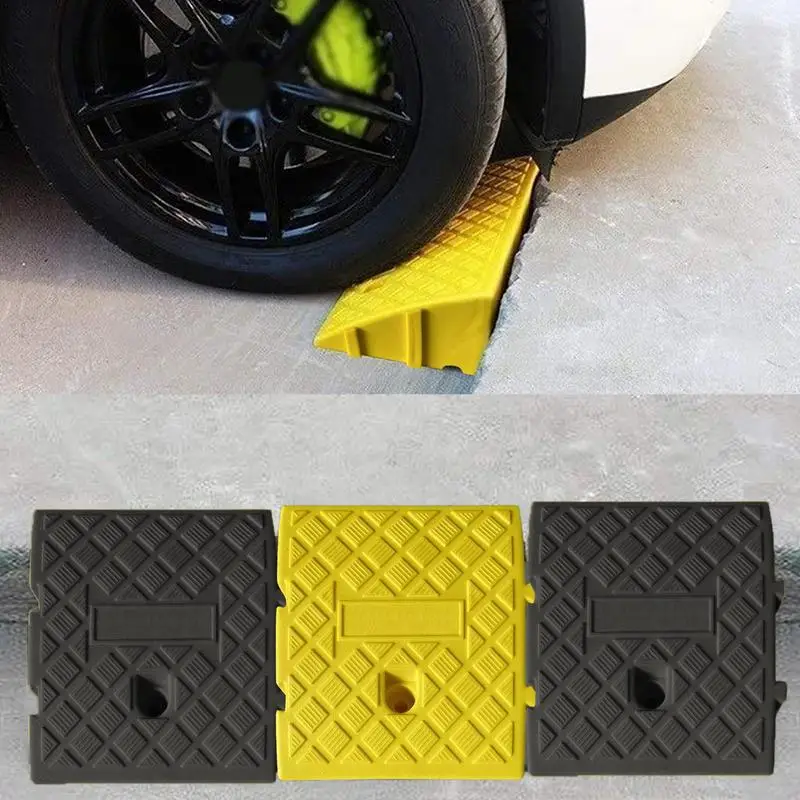 Car Curb Ramp PVC Portable Lightweight Threshold Kit Set Hard Plastic Door Sill Ramp Step Pad Ramp For Driveway Car Motorcycles