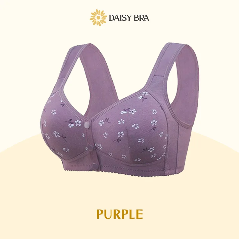 CONVENIENT FRONT BUTTON Daisy BRA Non-steel Ladies Bra Front